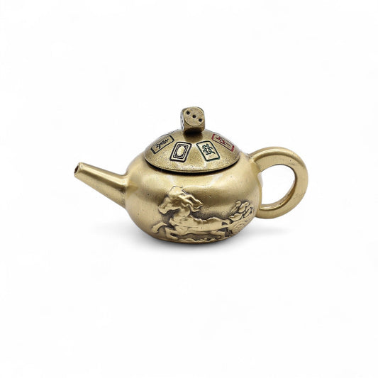 Feng Shui Fortune - Lucky Teapot with Dice Spin - Luna Temple