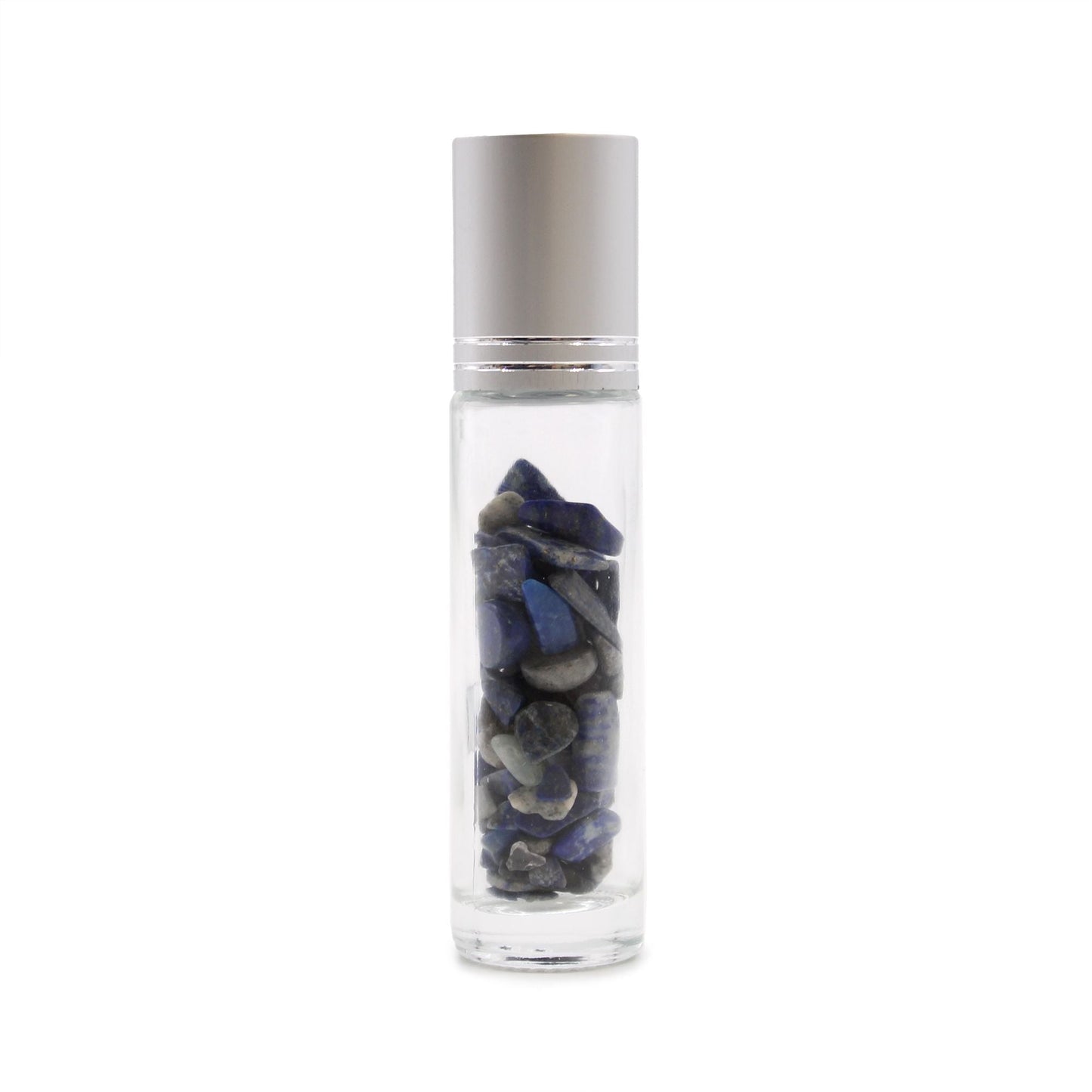 Gemstone Essential Oil Roller Bottle - Sodalite - Silver Cap - Luna Temple