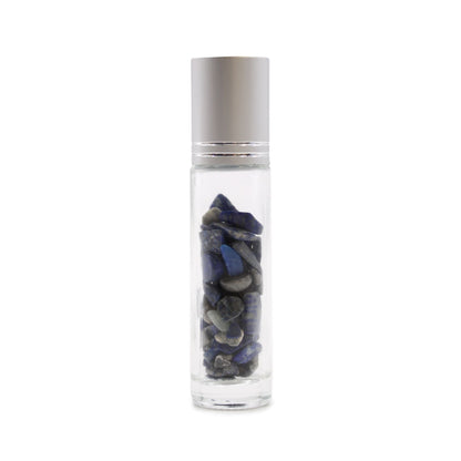 Gemstone Essential Oil Roller Bottle - Sodalite - Silver Cap - Luna Temple