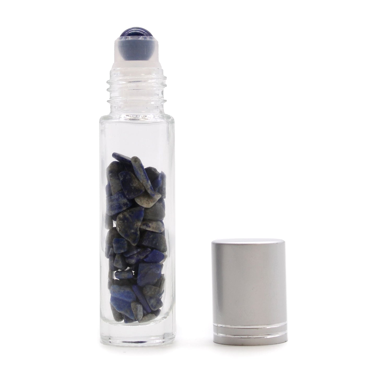 Gemstone Essential Oil Roller Bottle - Sodalite - Silver Cap - Luna Temple