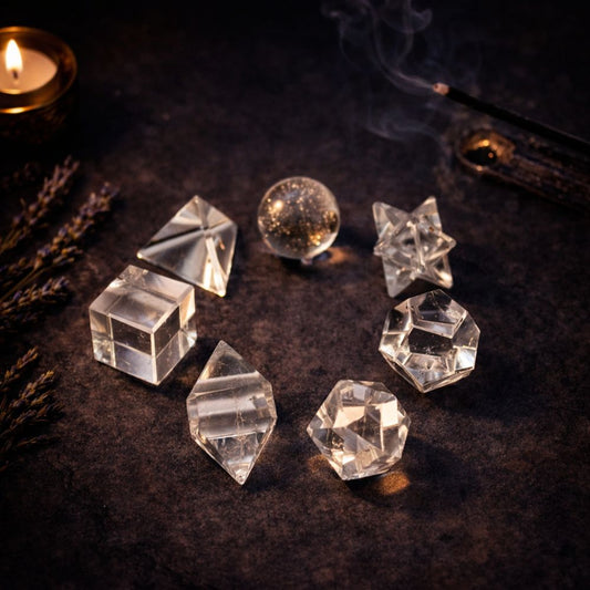 Geometric Seven Piece Crystal Set - Luna Temple