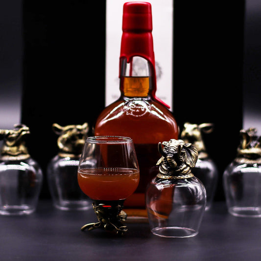 Gift Set of 6 Glasses (100ml) - Mystical Creatures - Antique Bronze - Luna Temple