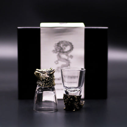 Gift Set of 6 Shot Glasses (50ml) - Wild Forest Creatures - Antique Bronze - Luna Temple