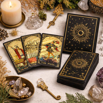 Gold Foil Tarot - Let the Magic Begin - Gift Box - Luna Temple