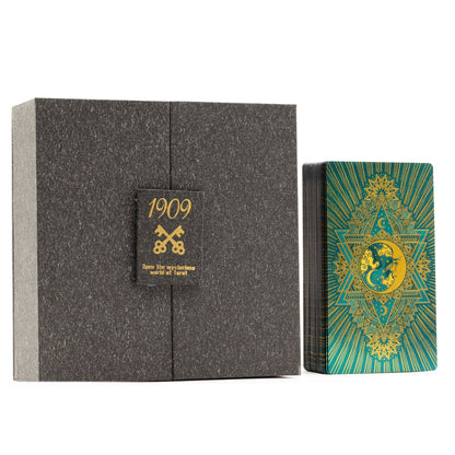 Gold & Turqoice Foil Tarot Card - Gift Set - Luna Temple