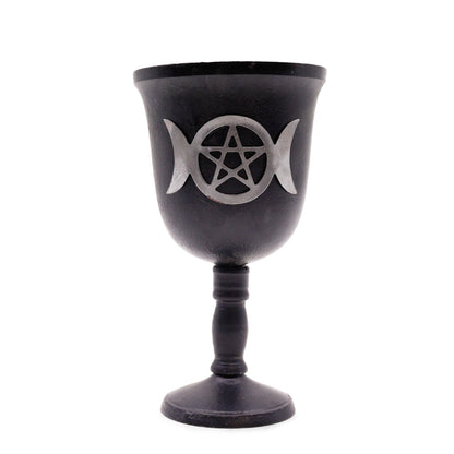 Iron Ritual Goblet with Triple Moon - Luna Temple