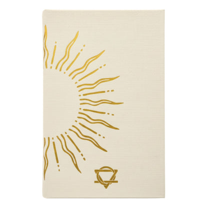 Ivory Gratitude Journal with Gold Lining - 120 pages - My Days are Full of Sun - Luna Temple