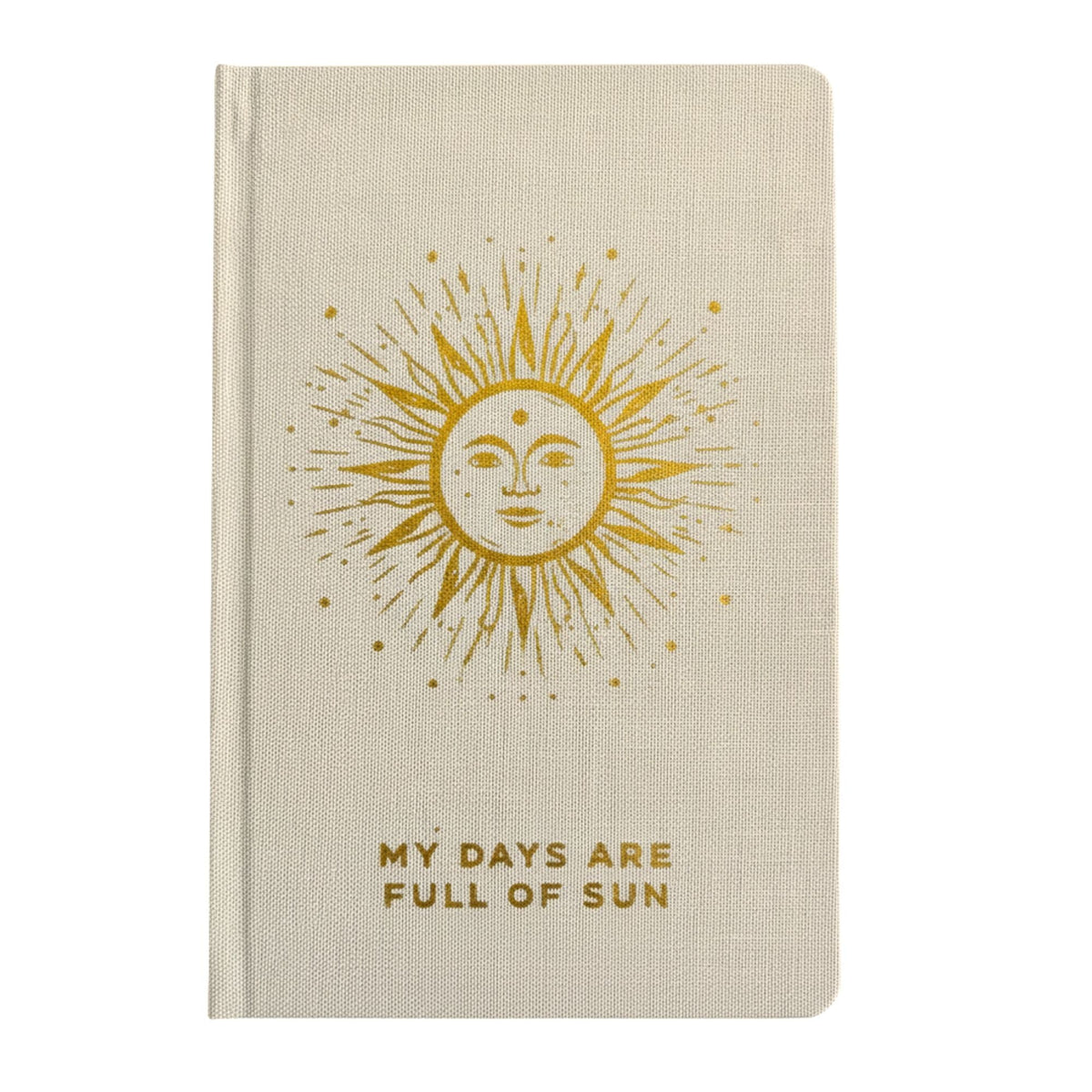 Ivory Gratitude Journal with Gold Lining - 120 pages - My Days are Full of Sun - Luna Temple
