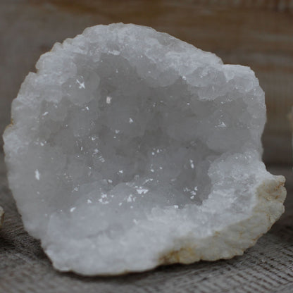 Large Calcite Geodes 15–18cm – Natural Crystal Pair - Luna Temple