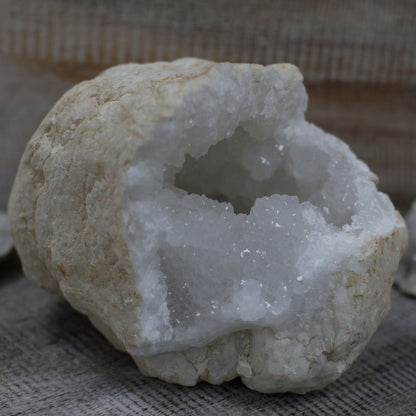 Large Calcite Geodes 15–18cm – Natural Crystal Pair - Luna Temple
