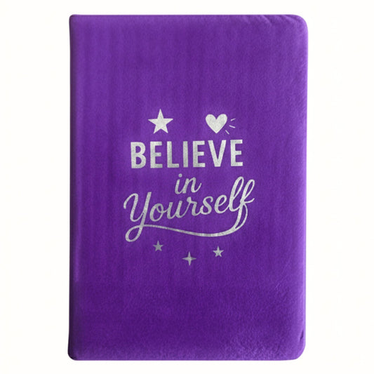Lavender Velvet Notebook - 80 pages - Believe Yourself - Luna Temple