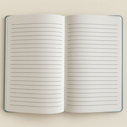 Light Blue Velvet Notebook - 80 pages - Embrace The Journey - Luna Temple