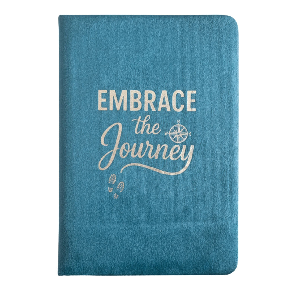 Light Blue Velvet Notebook - 80 pages - Embrace The Journey - Luna Temple