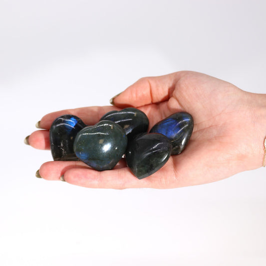 Madagascar Labradorite Hearts Stone - Luna Temple