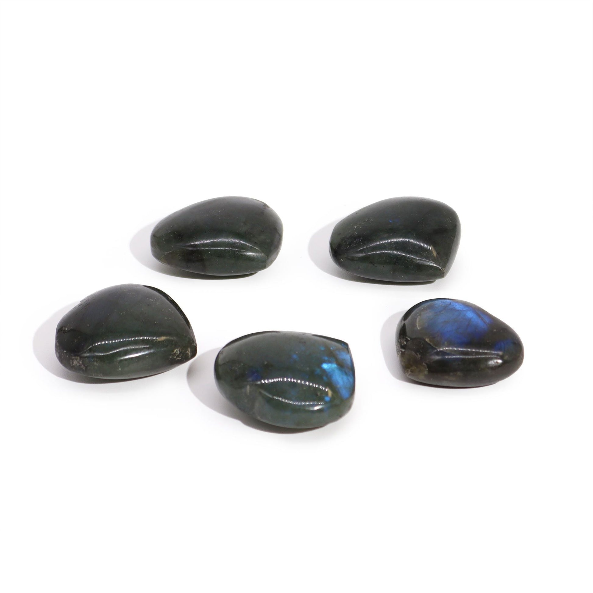 Madagascar Labradorite Hearts Stone - Luna Temple