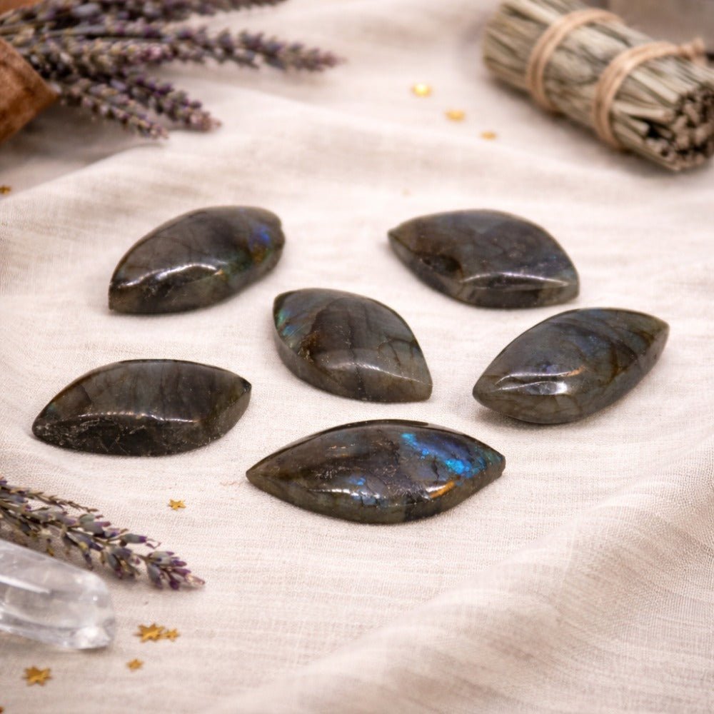 Madagascar Labradorite Leaf Stone - Luna Temple