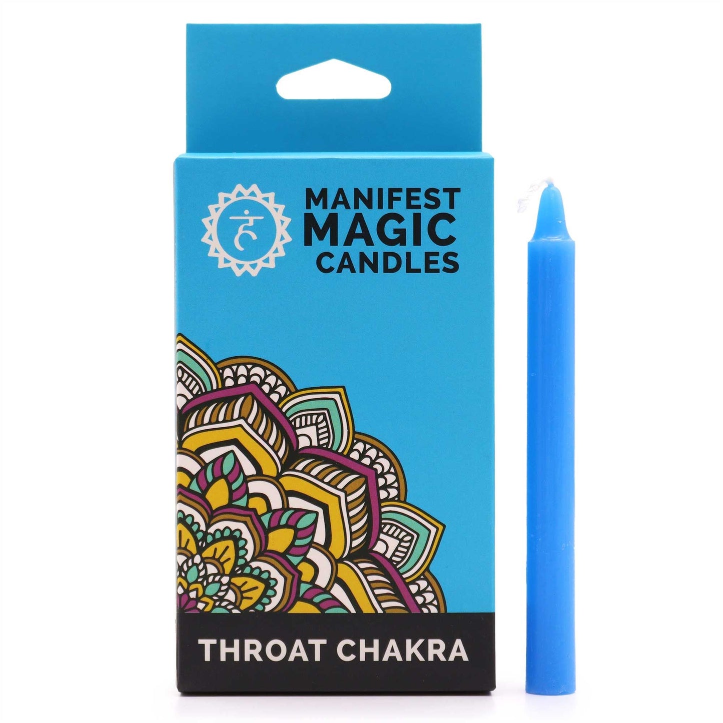 Magic Candles - Manifestation - Blue - Throat Chakra - Pack of 12 - Luna Temple