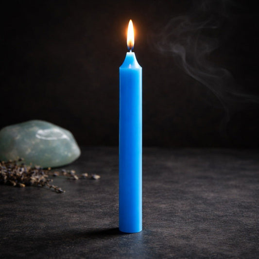 Magic Candles - Manifestation - Blue - Throat Chakra - Pack of 12 - Luna Temple