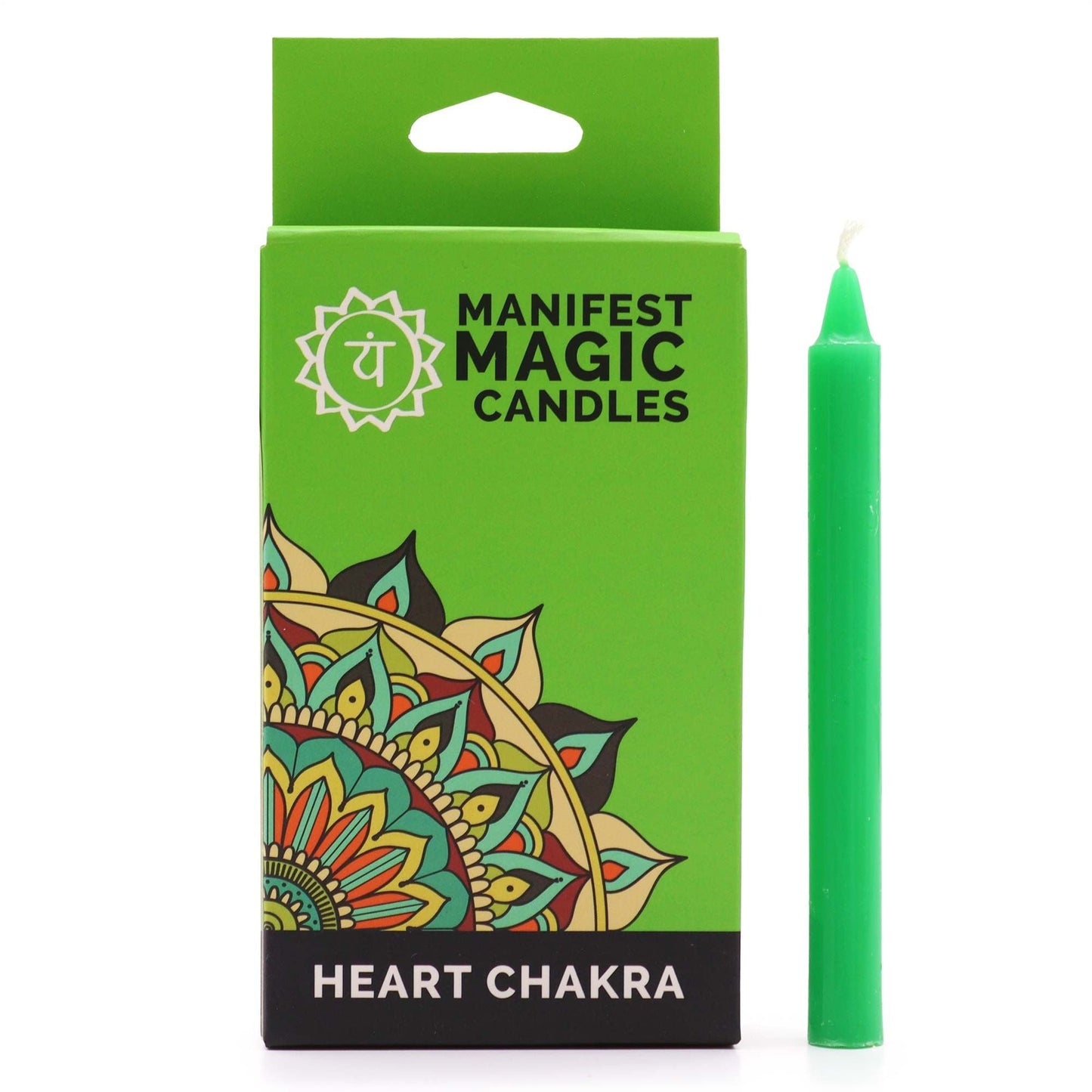 Magic Candles - Manifestation - Green - Heart Chakra - Pack of 12 - Luna Temple
