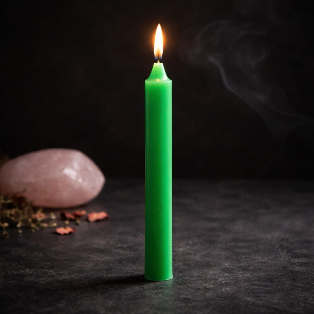 Magic Candles - Manifestation - Green - Heart Chakra - Pack of 12 - Luna Temple