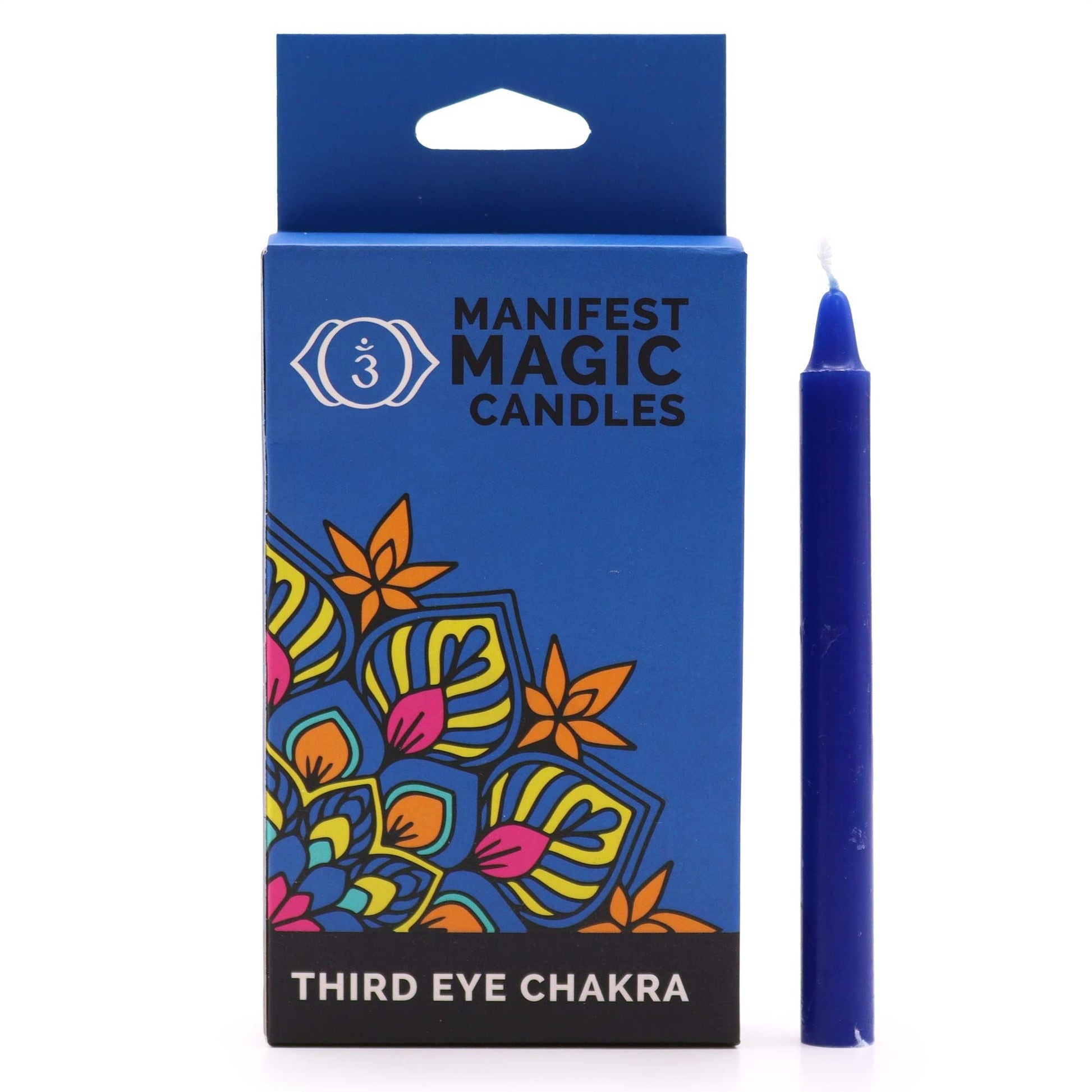 Magic Candles - Manifestation - Indigo - Third Eye Chakra - Pack of 12 - Luna Temple