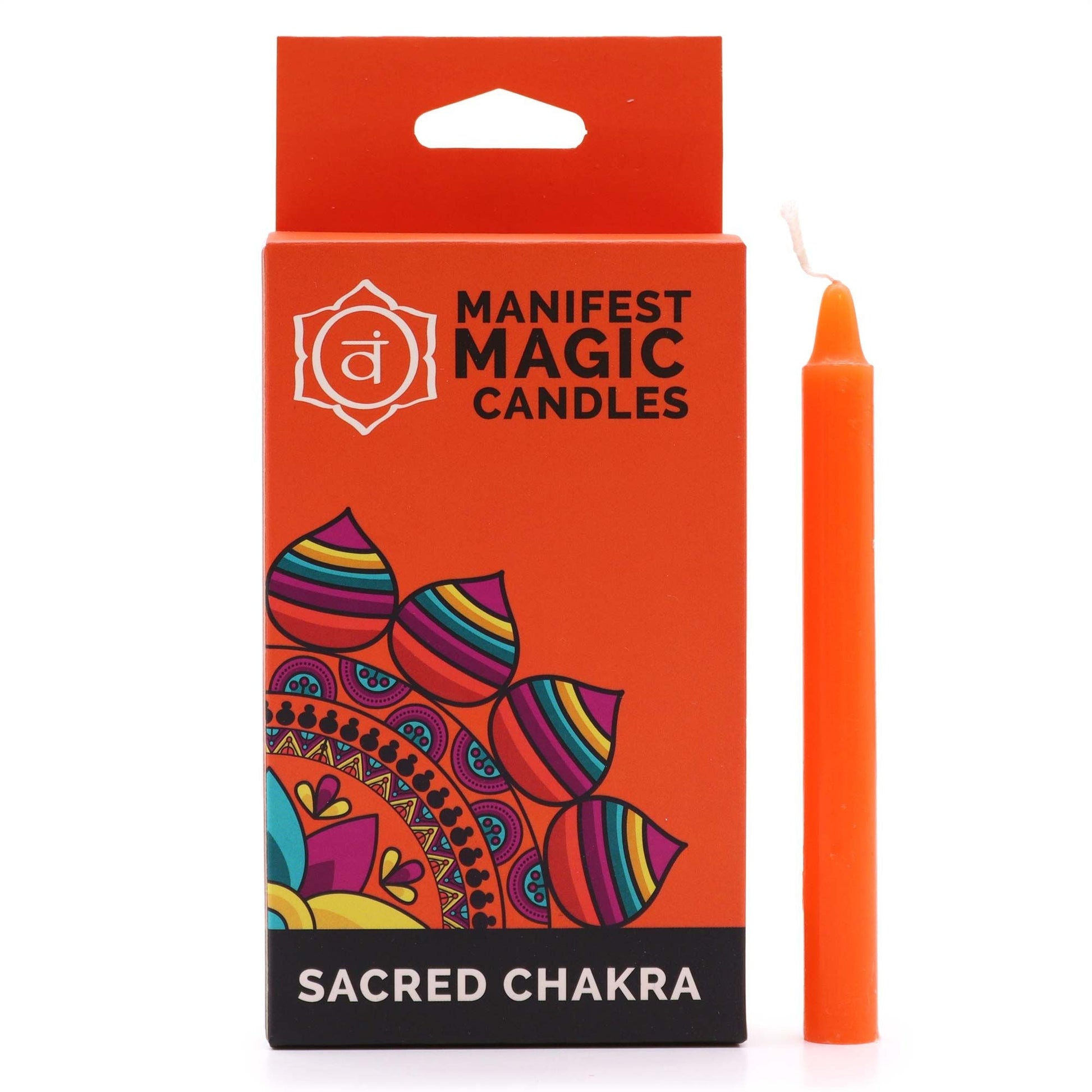 Magic Candles - Manifestation - Orange - Sacred Chakra - Pack of 12 - Luna Temple