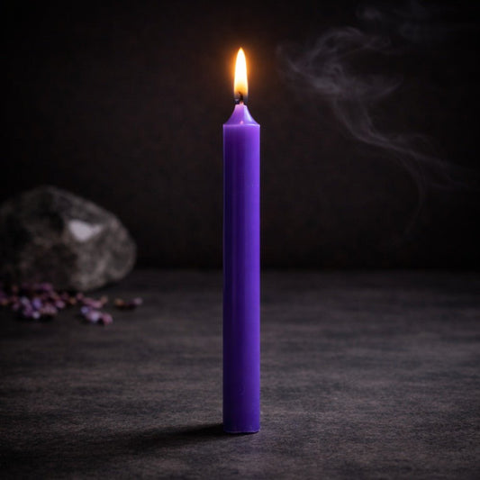 Magic Candles - Manifestation - Violet - Crown Chakra - Pack of 12 - Luna Temple