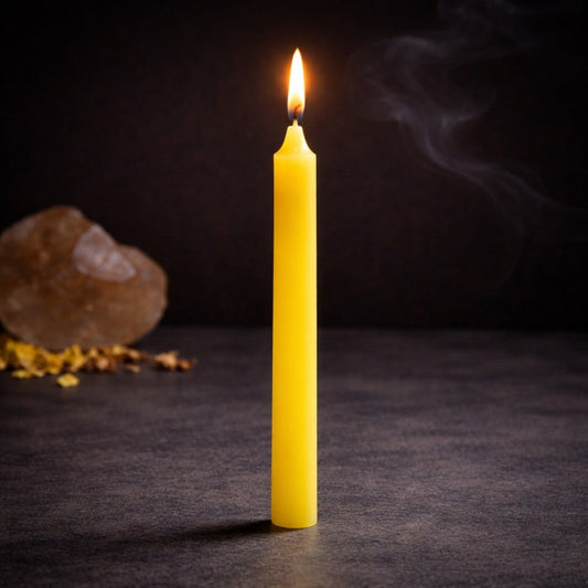 Magic Candles - Manifestation - Yellow - Solar Plexus Chakra - Pack of 12 - Luna Temple