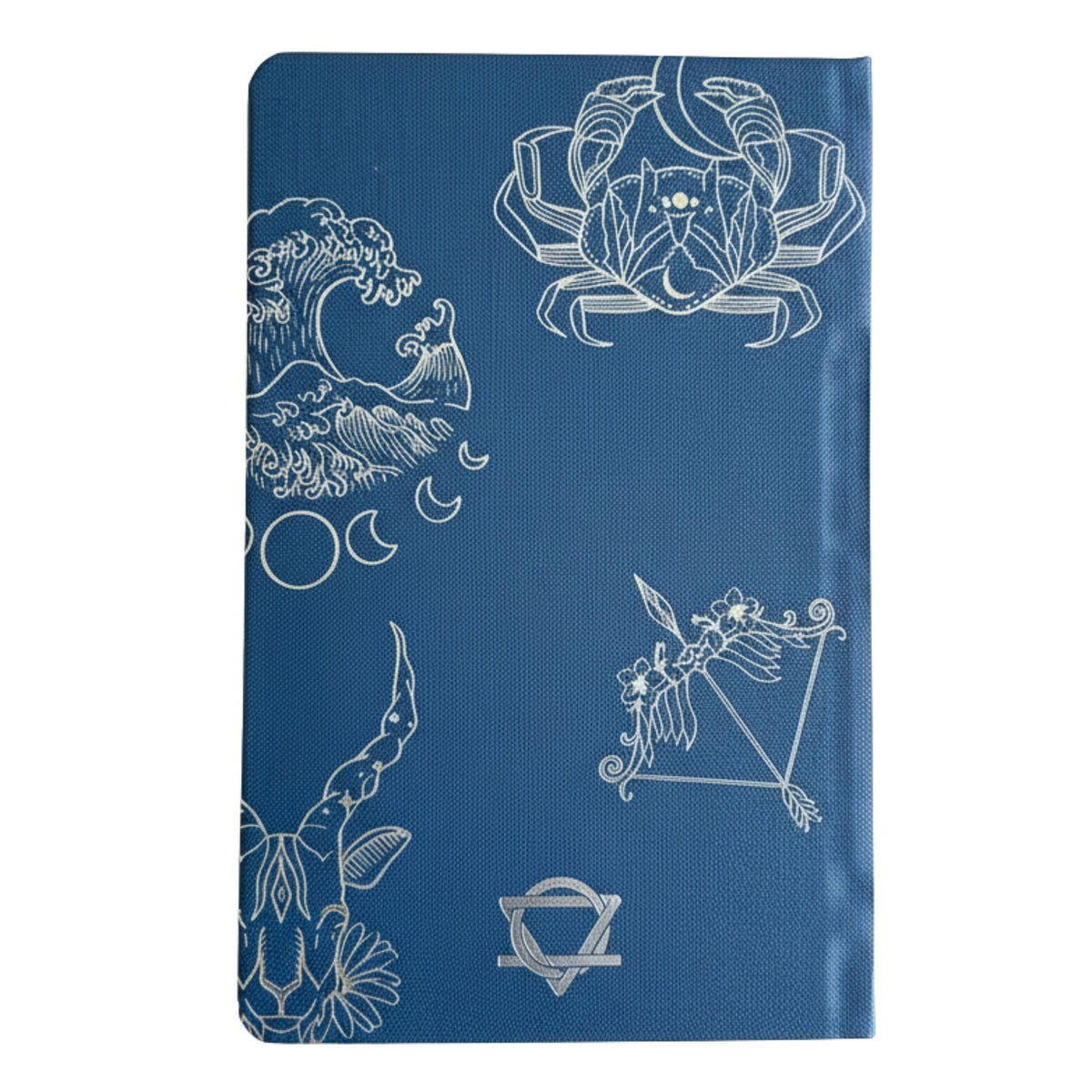 Midnight Blue Wellness Journal - 120 pages - Silver Zodiac - Luna Temple