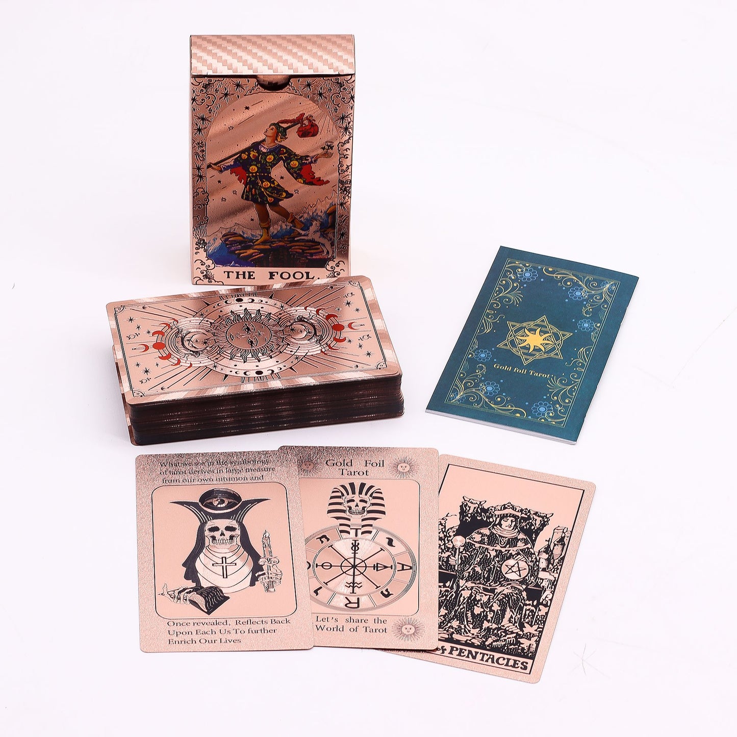 moon_phase_rose_gold_foil_tarot_cards_with_booklet