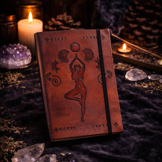 Notebook with Strap – Cosmic Goddess - Luna Temple