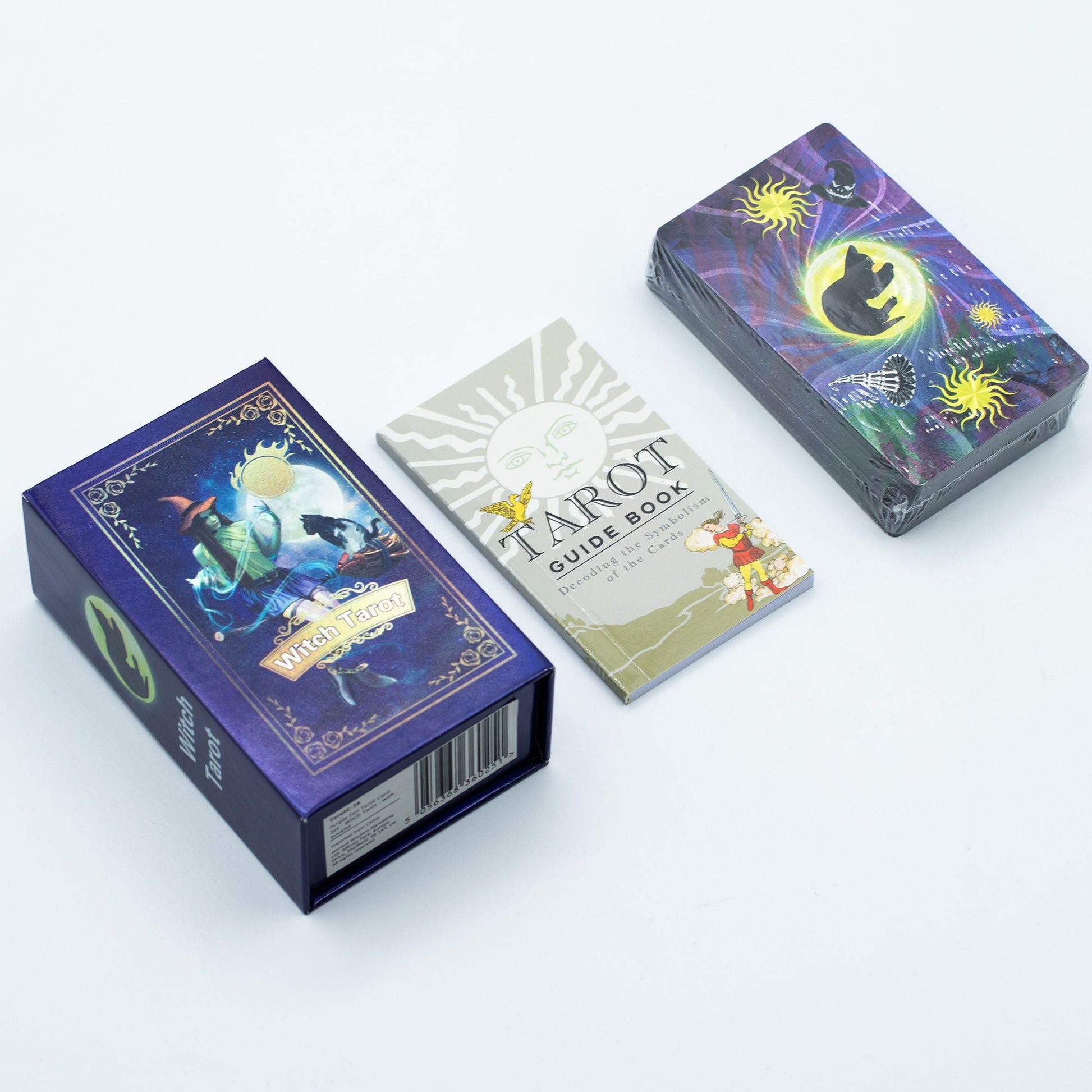 Purple Foil Tarot Card Set - Witch Tarot - with booklet - Luna Temple
