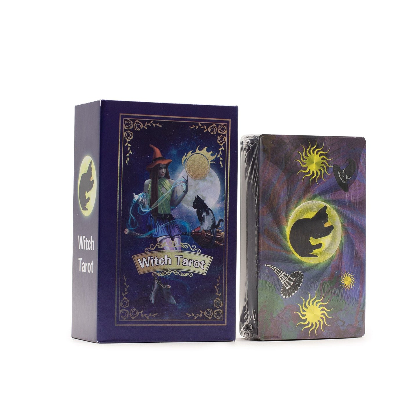 Purple Foil Tarot Card Set - Witch Tarot - with booklet - Luna Temple