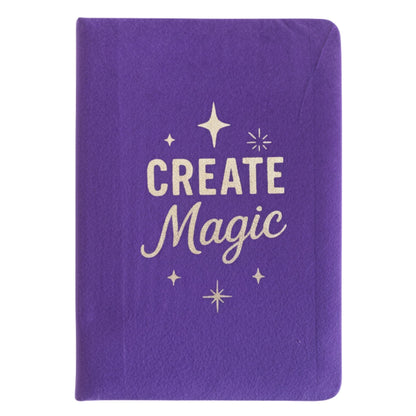 Purple Velvet Notebook - 80 pages - Create Magic - Luna Temple