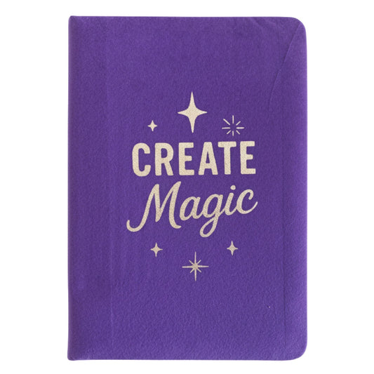 Purple Velvet Notebook - 80 pages - Create Magic - Luna Temple