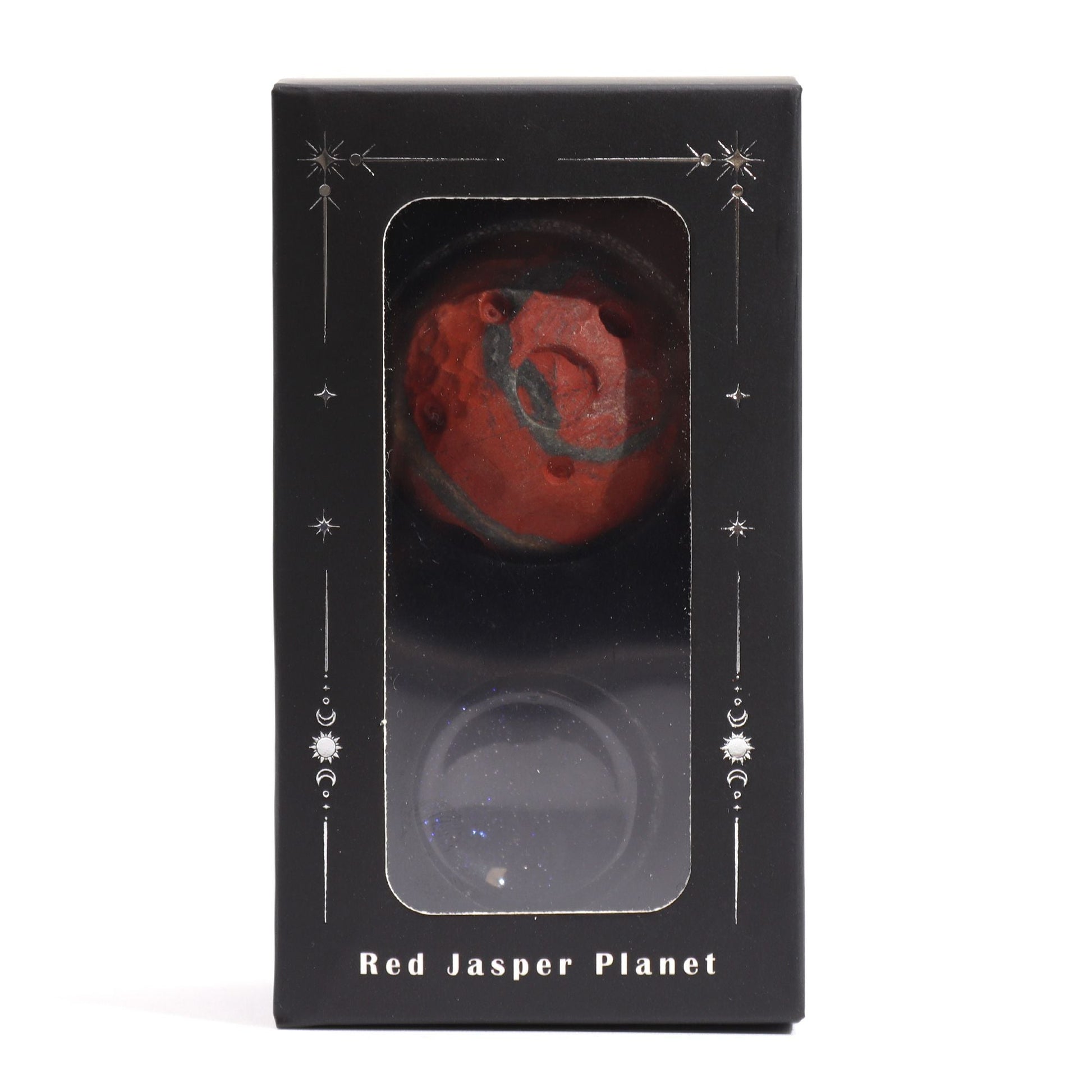 Red Jasper Planet on a Sola Goldstone Stand (MARS) - Luna Temple