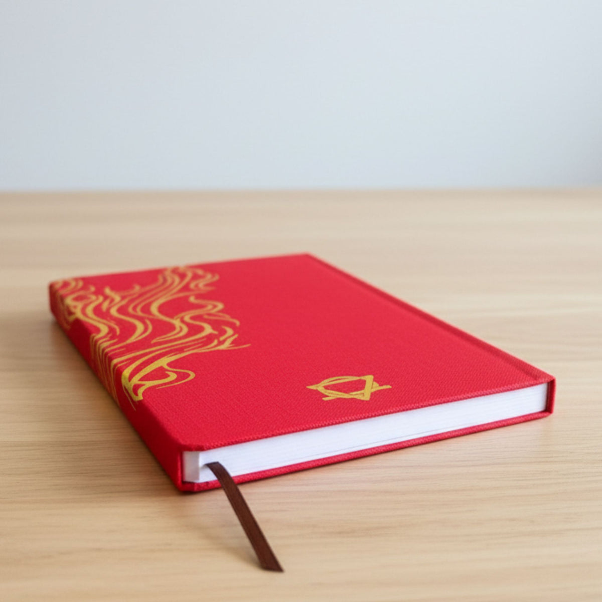 Red Wellness Journal - 120 pages - Golden Mandala and Lotus - Luna Temple
