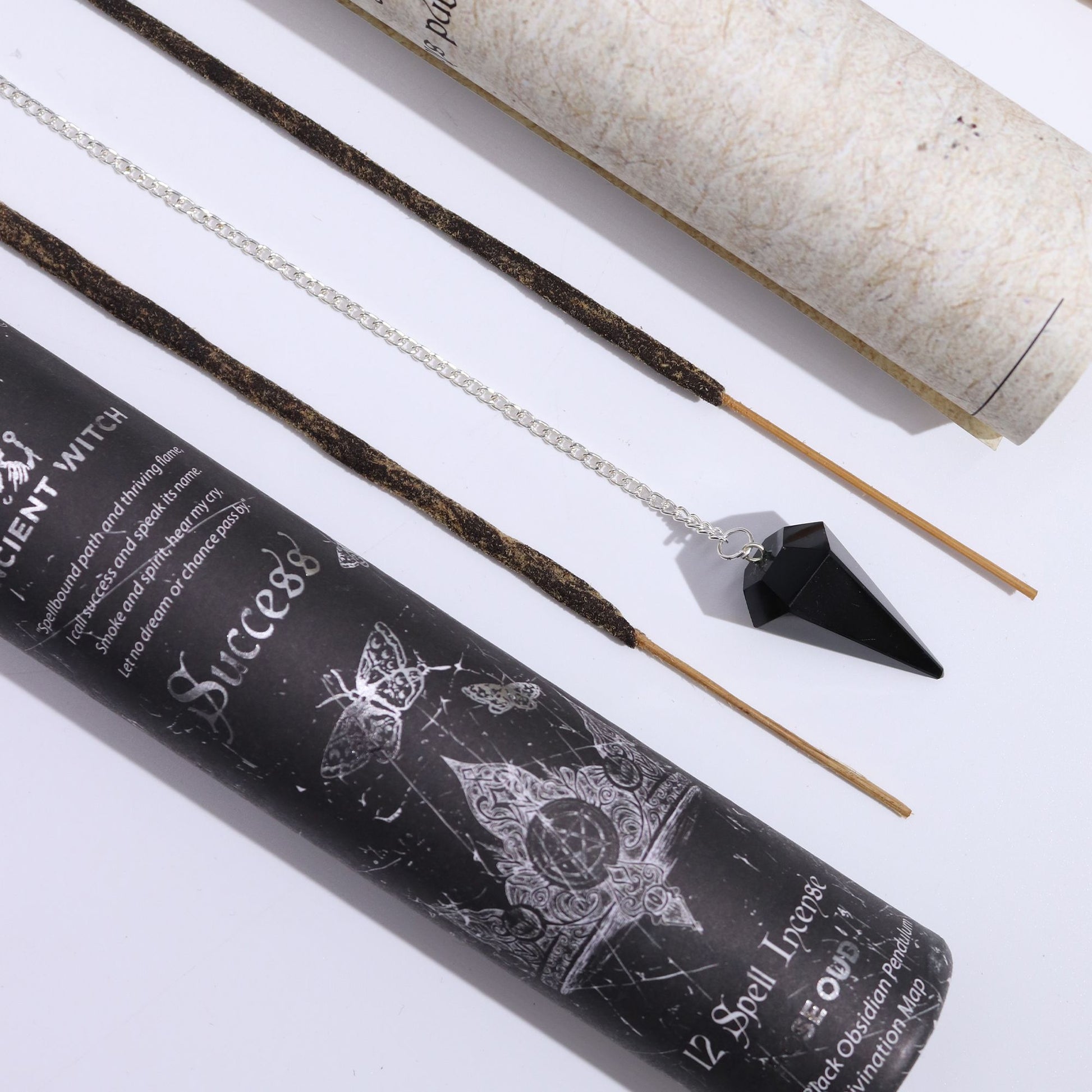 ritual_spell_incense_success_black_obsidian_pendulum