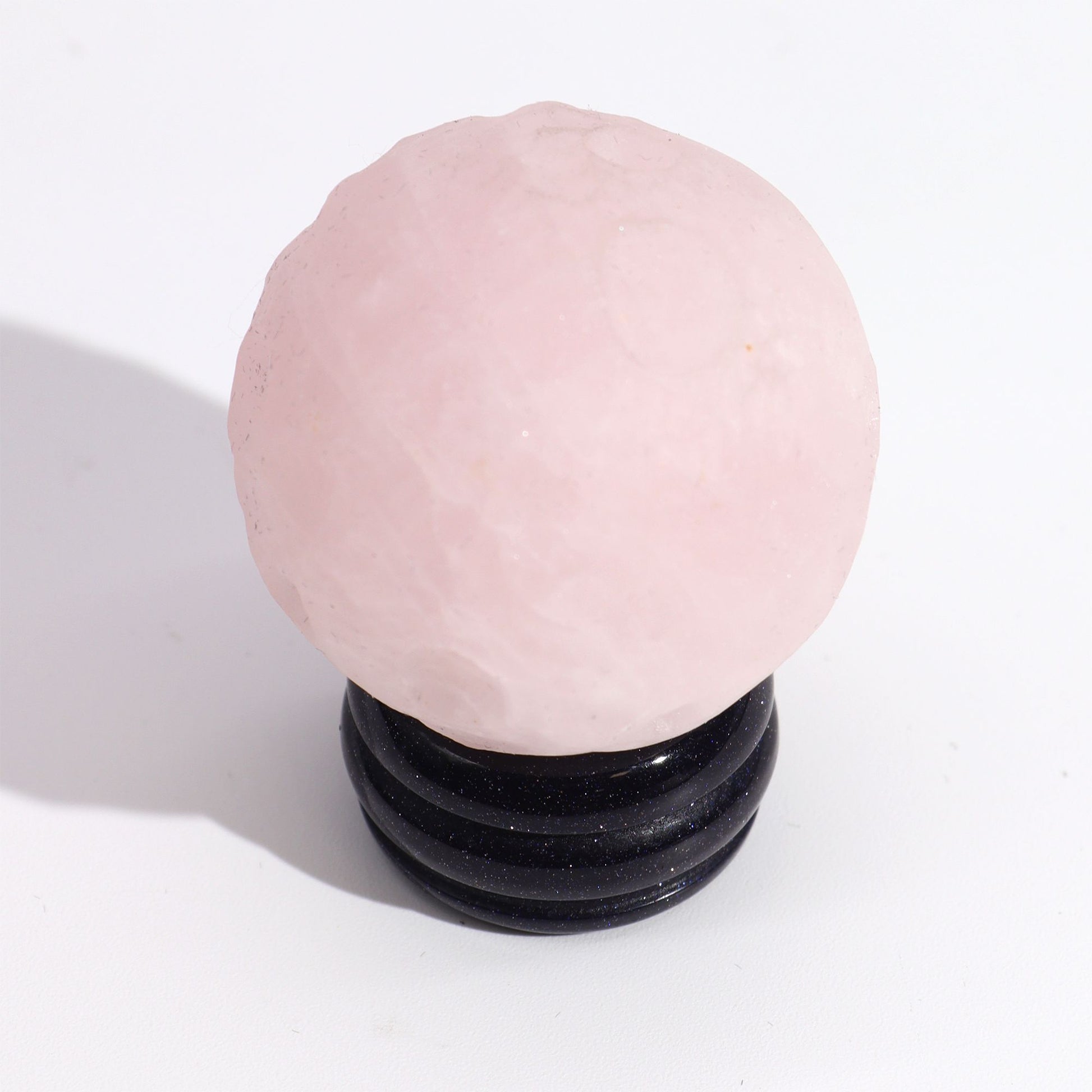 Rose Quartz Planet on a Sola Goldstone Stand (VENUS) - Luna Temple
