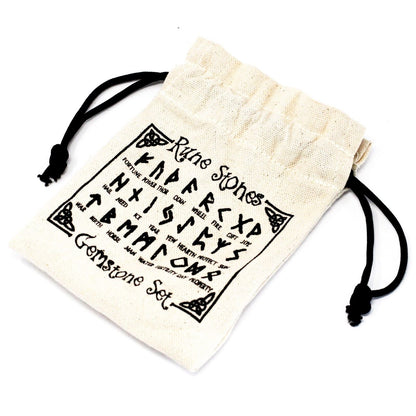 Rune Stone Set in Pouch – Red Jasper - Luna Temple