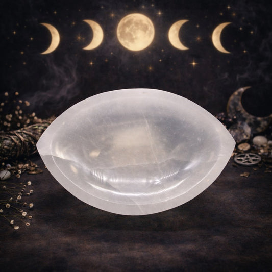 Selenite Eye Bowl - 15cm - Luna Temple