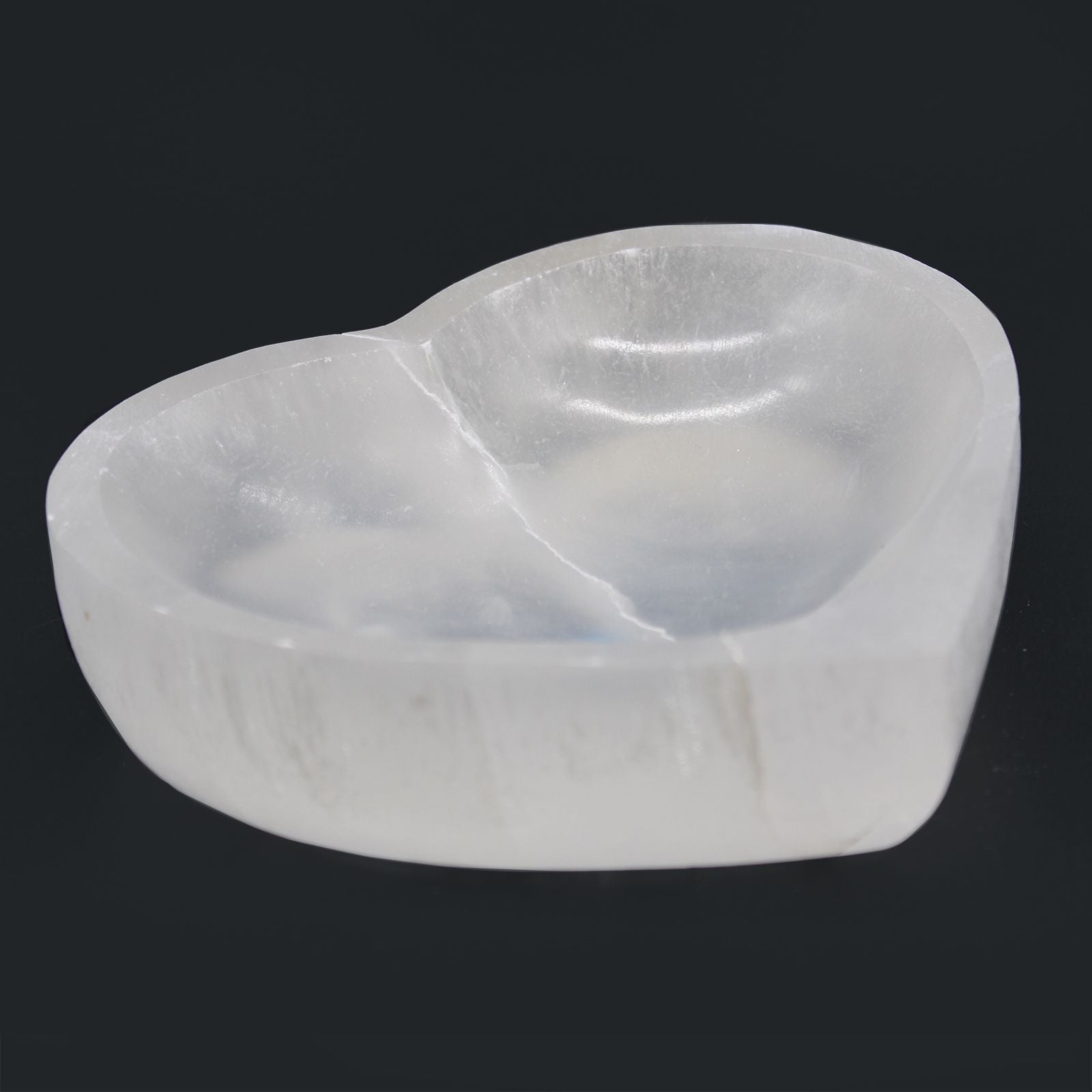 Selenite Heart Bowl - 15cm - Luna Temple