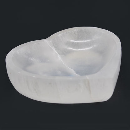 Selenite Heart Bowl - 15cm - Luna Temple