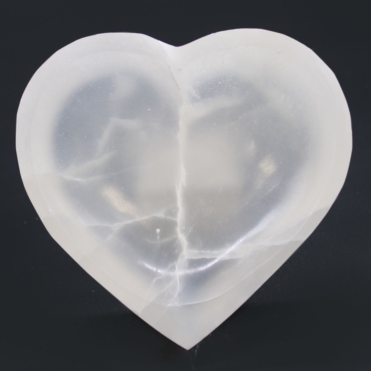 Selenite Heart Bowl - 15cm - Luna Temple