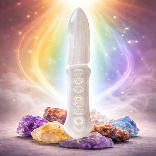 Selenite Ritual Knife - Chakra - Luna Temple