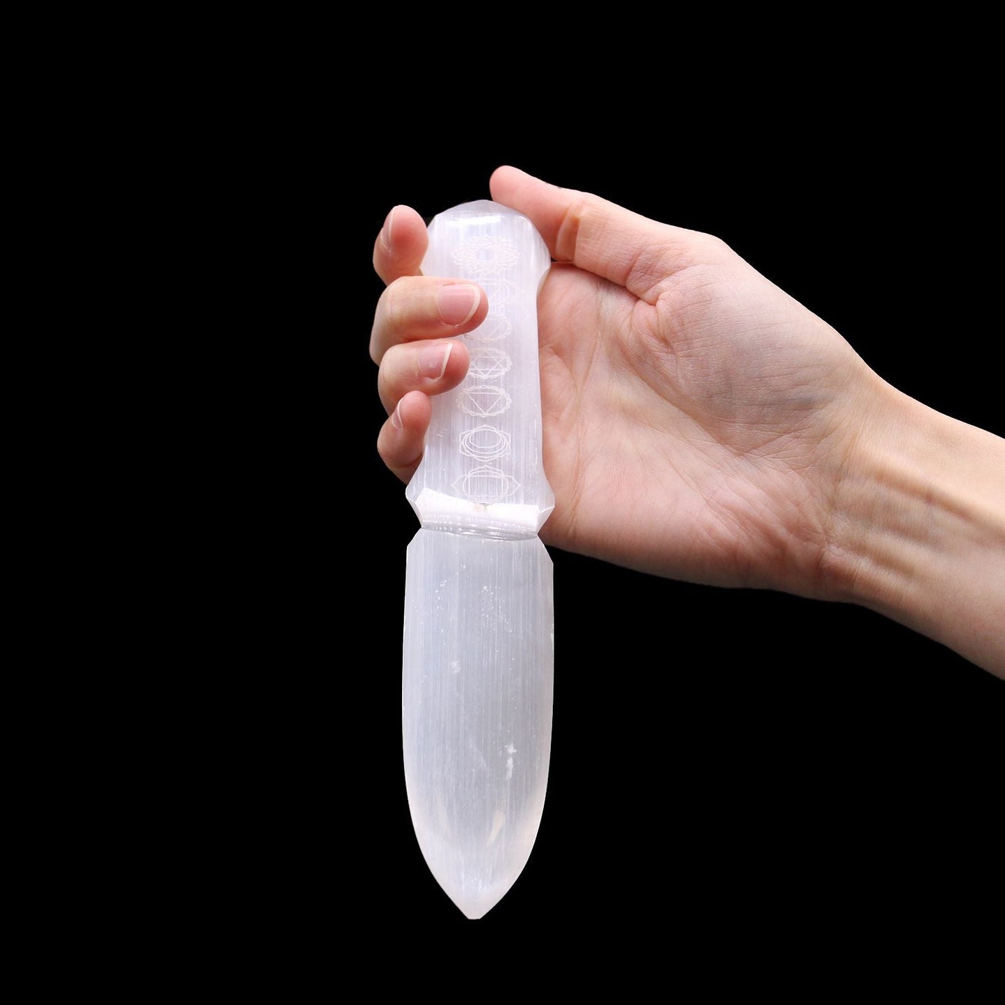 Selenite Ritual Knife - Chakra - Luna Temple