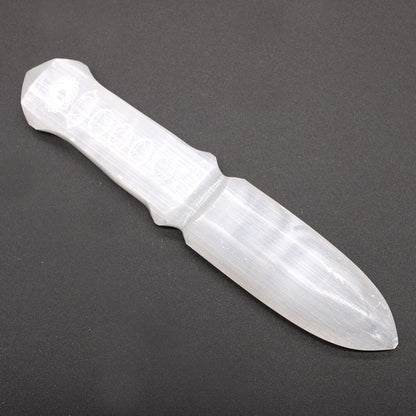 Selenite Ritual Knife - Chakra - Luna Temple
