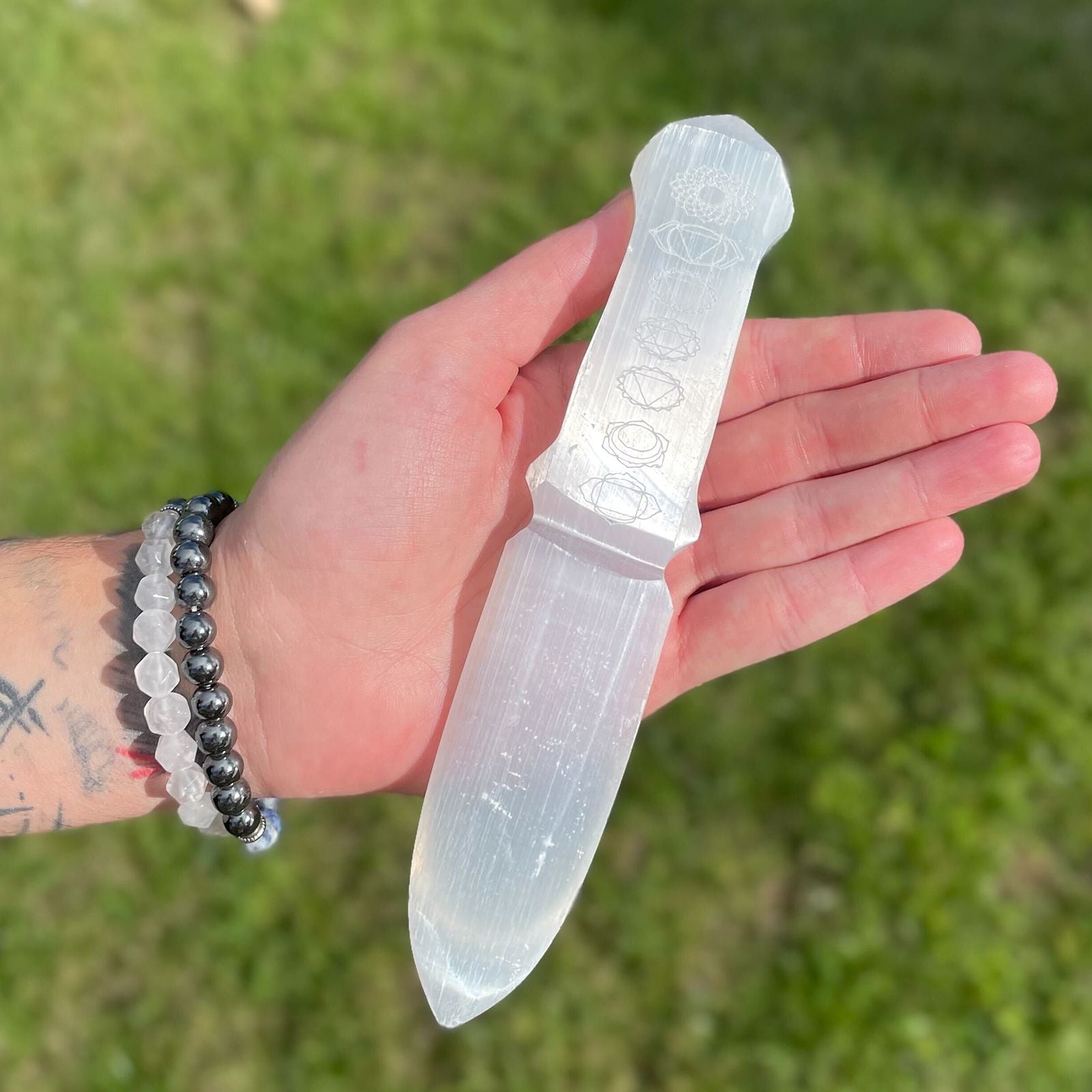 Selenite Ritual Knife - Chakra - Luna Temple