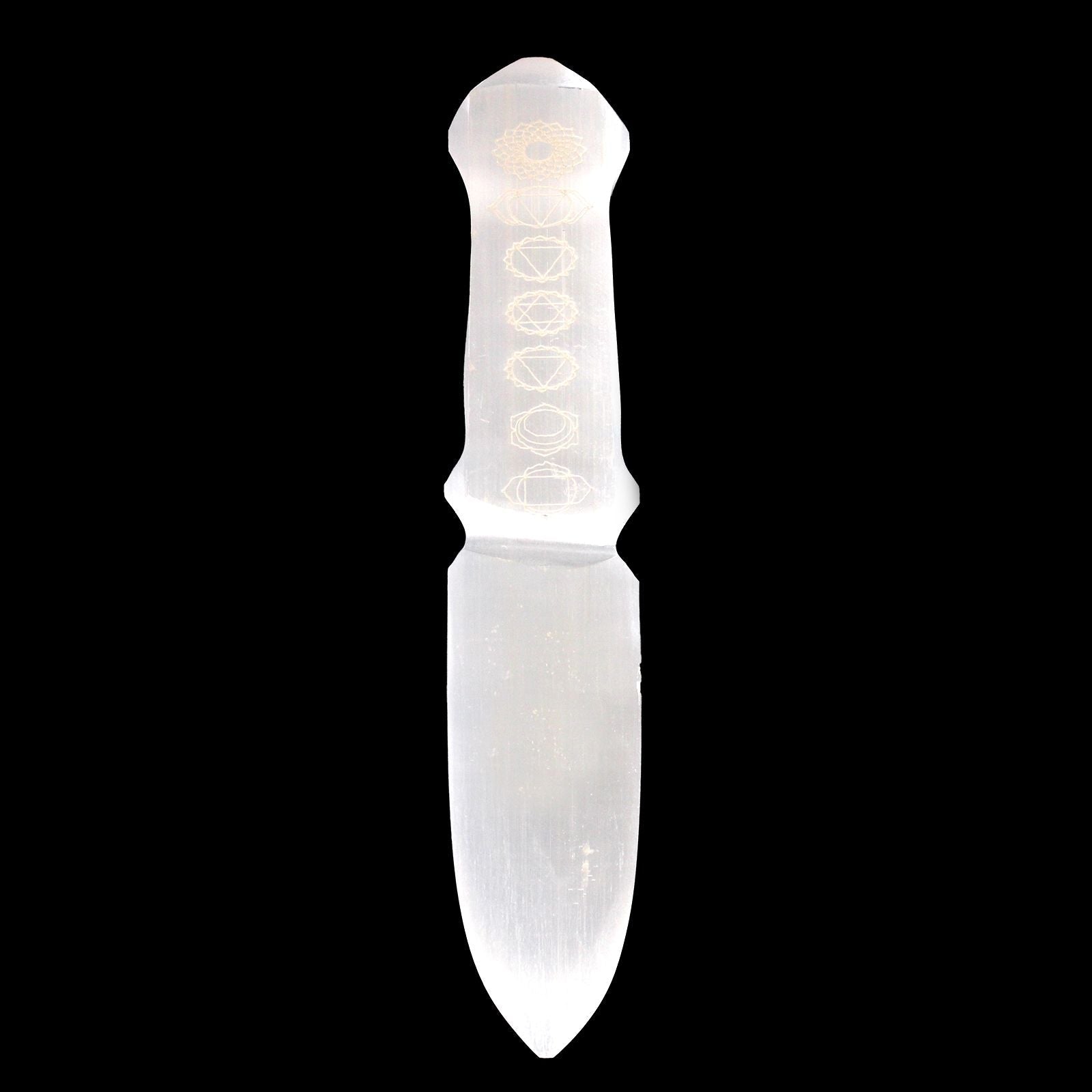 Selenite Ritual Knife - Chakra - Luna Temple