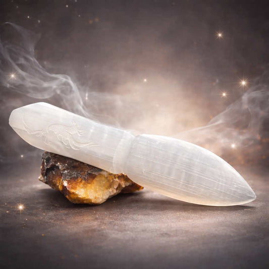 Selenite Ritual Knife - Letting go of the past - Luna Temple